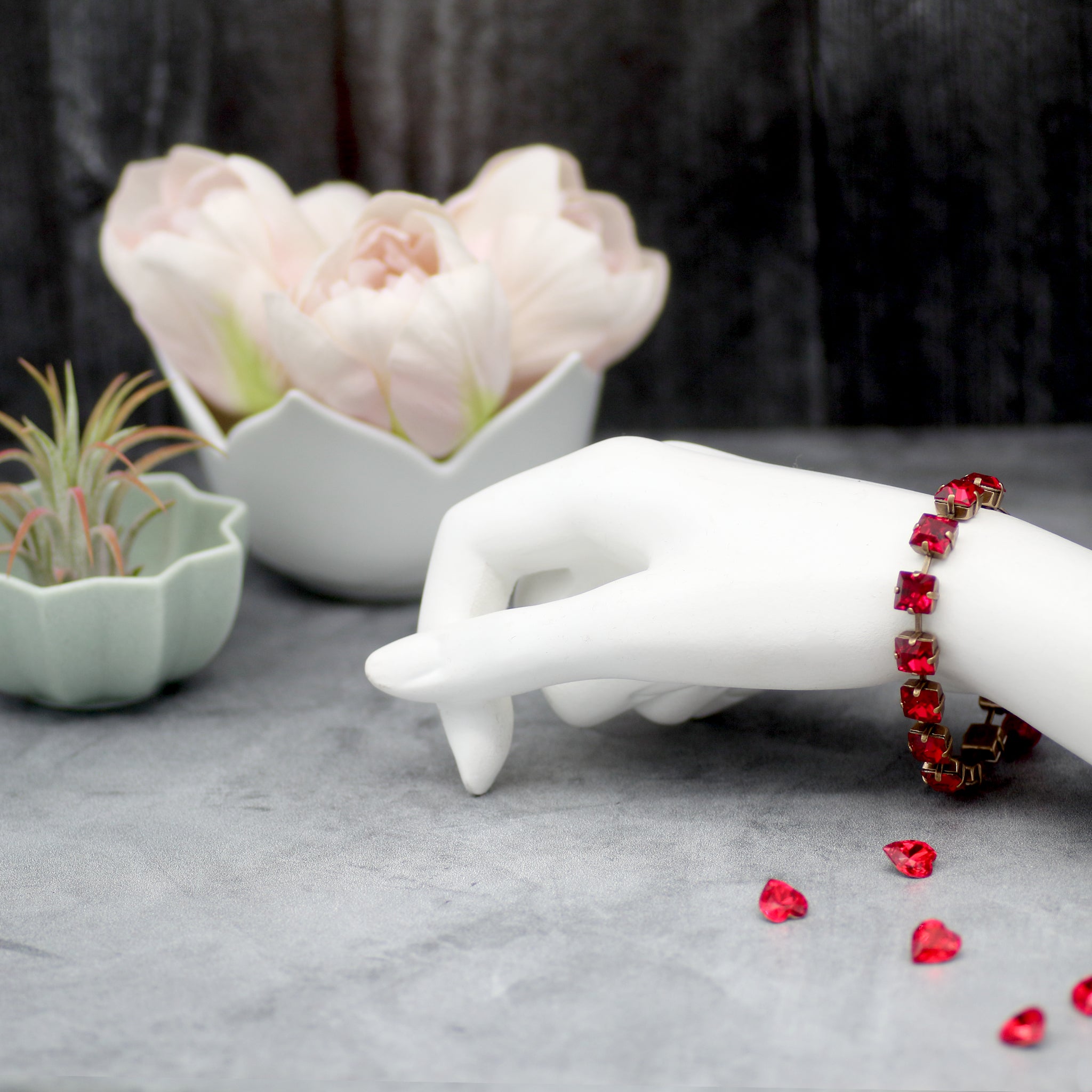 Crimson Red Crystal Bracelet