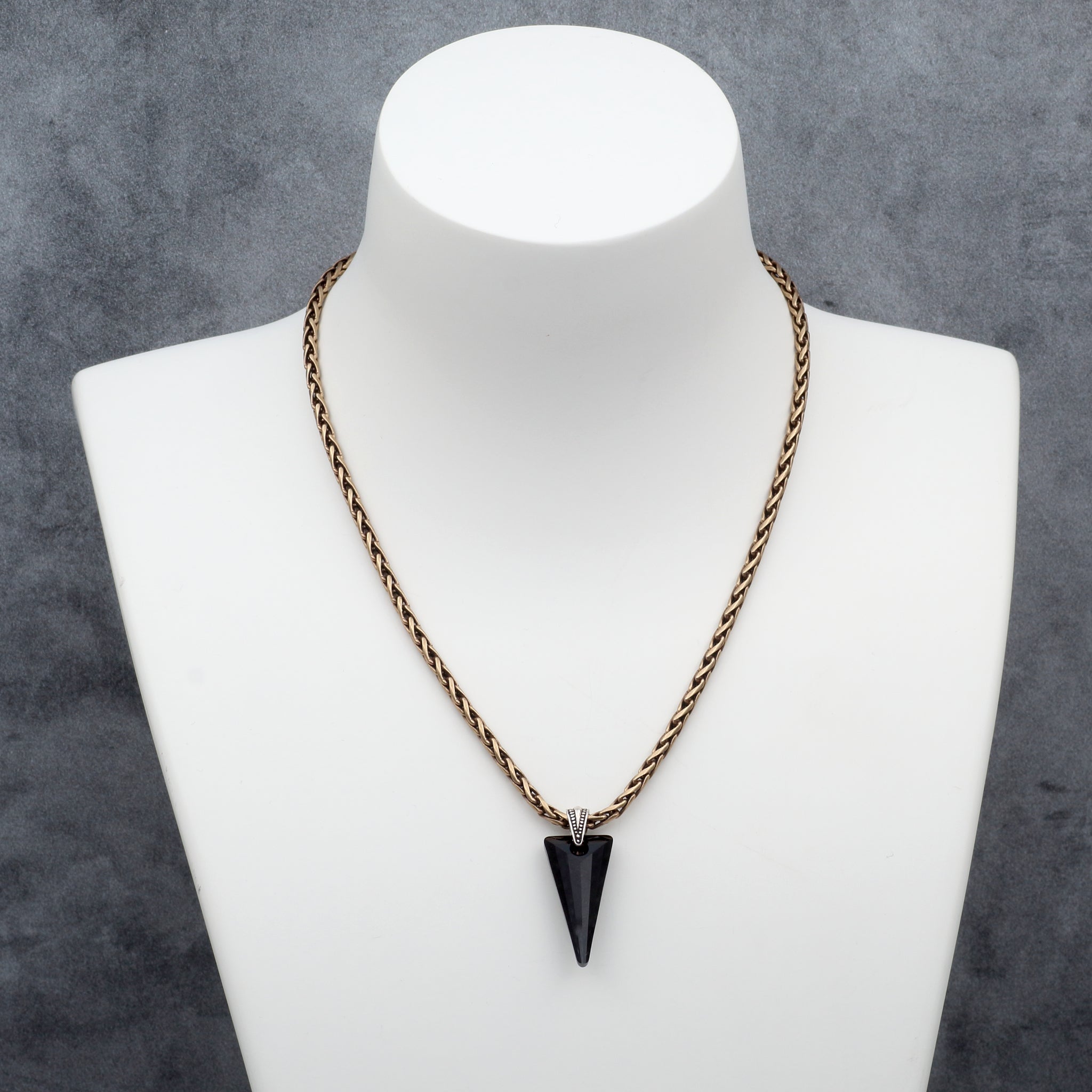 Crystal pendant necklace with sturdy 3mm thick chain.