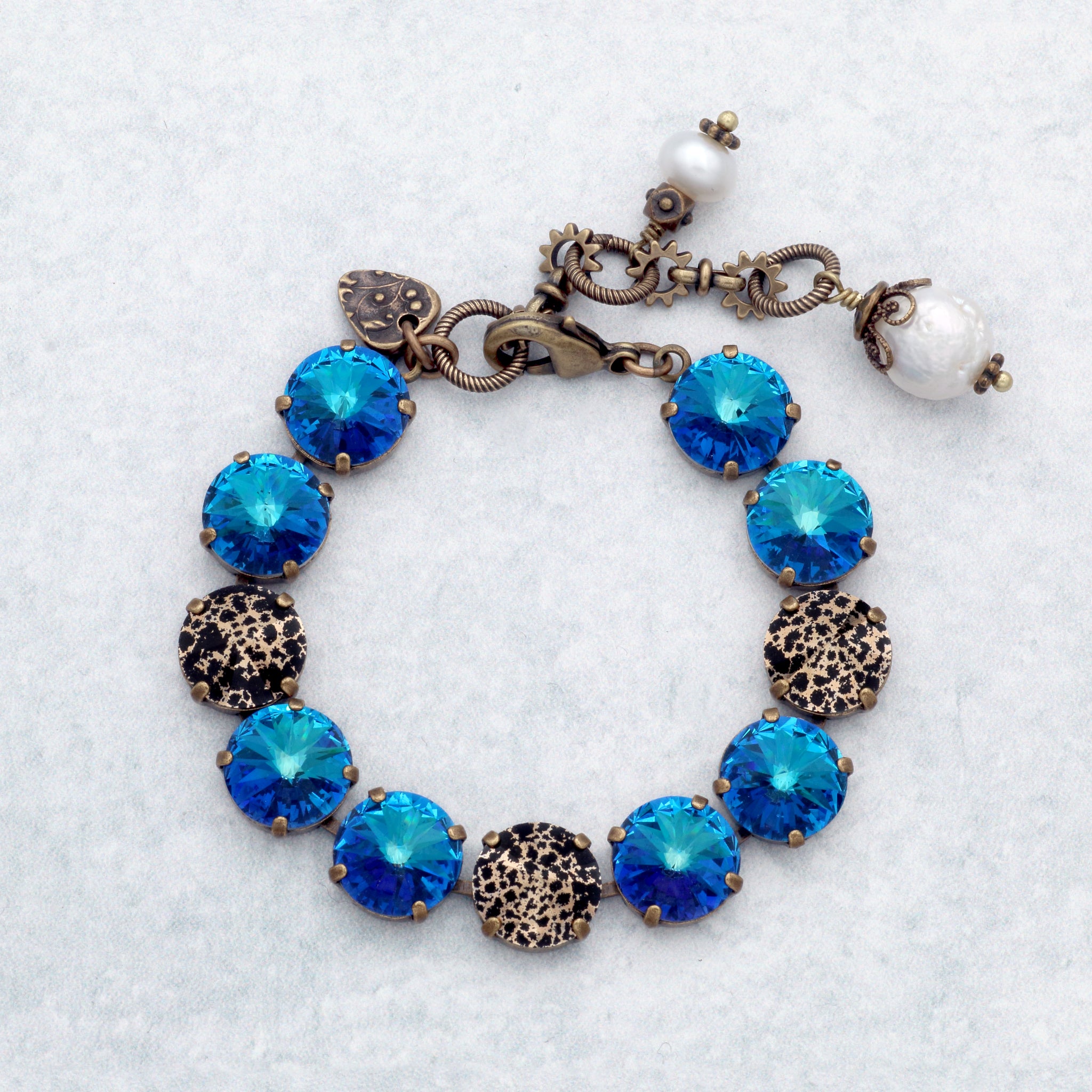 Bermuda Blue Bracelet with Freshwater Pearls