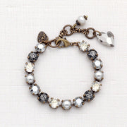 Shimmery Silver-Grey Crystal Bracelet